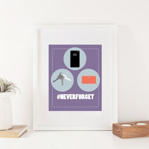 Phone Keys Wallet Print #neverforget - 8x10 INSTANT DOWNLOAD PRINT