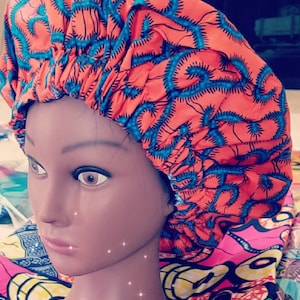 Satin Bonnet - Print (Ankara)