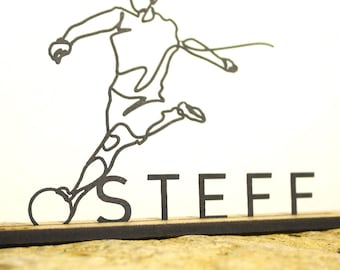 Footballer Silhouette | Sports Decor | Gift for Football Fans & Players | Minimalist Art | Sports Gift Idea