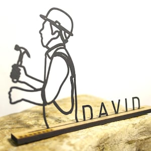 Craftsman silhouette | Gift for craftsmen & DIY enthusiasts | Workshop wall decor | Minimalist wall art