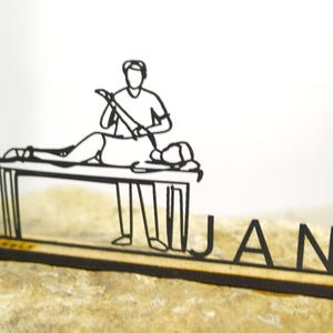 Physiotherapeut Silhouette | Personalisierte Figur mit Namen | Geschenk & Praxis-Deko für Therapeuten