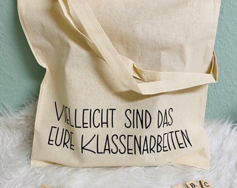 Jutetasche *Klassenarbeiten* Lehrerin Lehrer