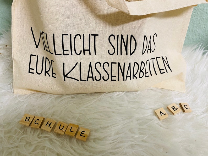 Jutetasche Klassenarbeiten Lehrerin Lehrer Bild 2