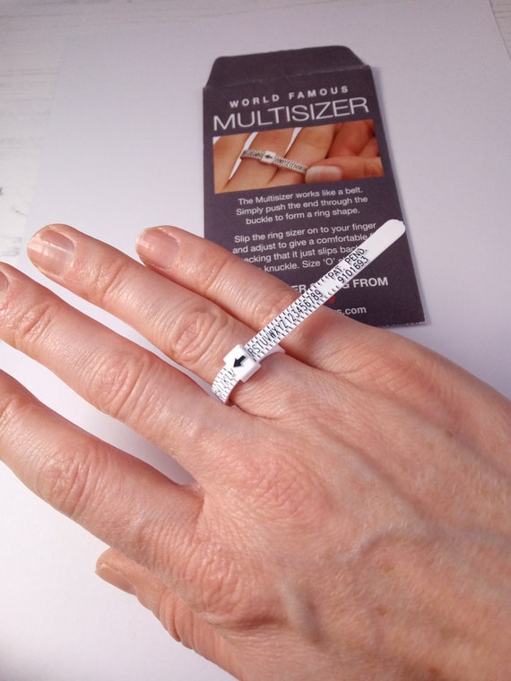 UK Ring Sizer, Reusable Plastic Finger Multisizer 