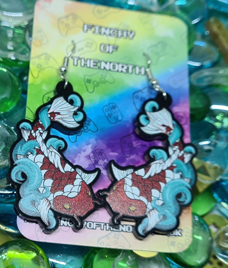 CHARITY Koi Black Earrings