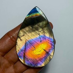 Spectrolite de labradorite flash arc-en-ciel, labradorite 100 % naturelle, labradorite rare, labradorite unique pour bijoux, taille-77 x 49 x 5