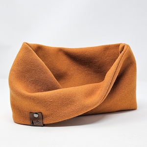 QUICK SHIP Dog infinity Scarf Flax Orange Wool Twist Scarf Pet neck wear BoHo style