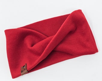 QUICK SHIP Dog infinity Scarf Red Wool Twist Scarf Pet neck wear BoHo style