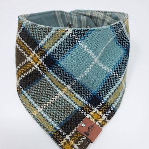 "Bandana ""Rainier"" Wolle kariert Snap on style Hundehalsband Hundekleidung im BoHo style."