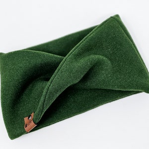 QUICK SHIP Dog infinity Scarf Pine Green Wool Twist Scarf Pet neck wear BoHo style
