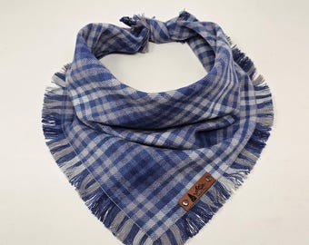 Pet Bandana "Blue Pine" Fall Plaid