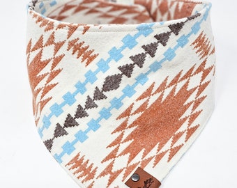 Pet Bandana "Chinook" Aztec Snap on style dog neck wear Dog clothes BoHo style