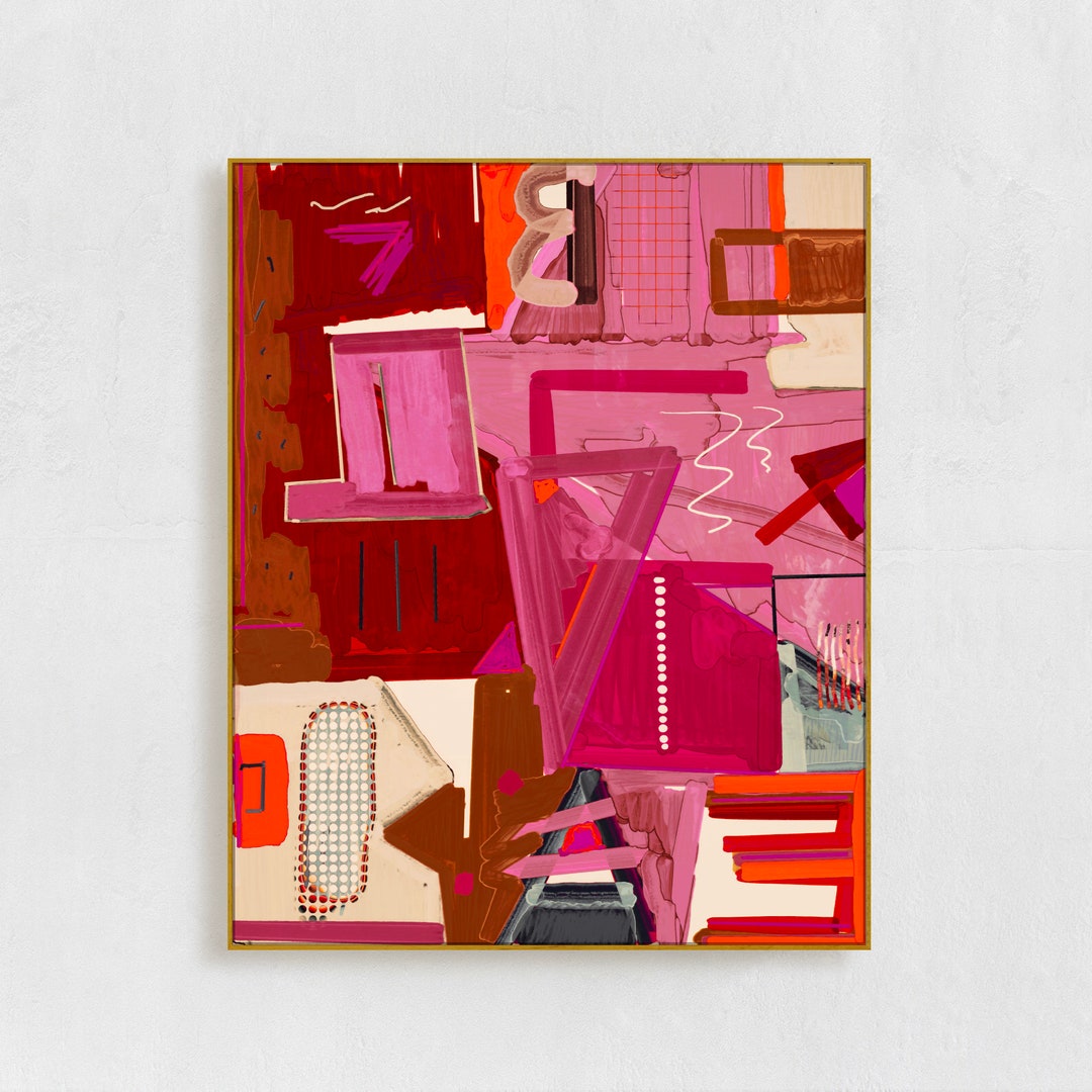 Abstract Printable Art, Digital Download, Abstract Digital Print, Colorful Eclectic Modern Art