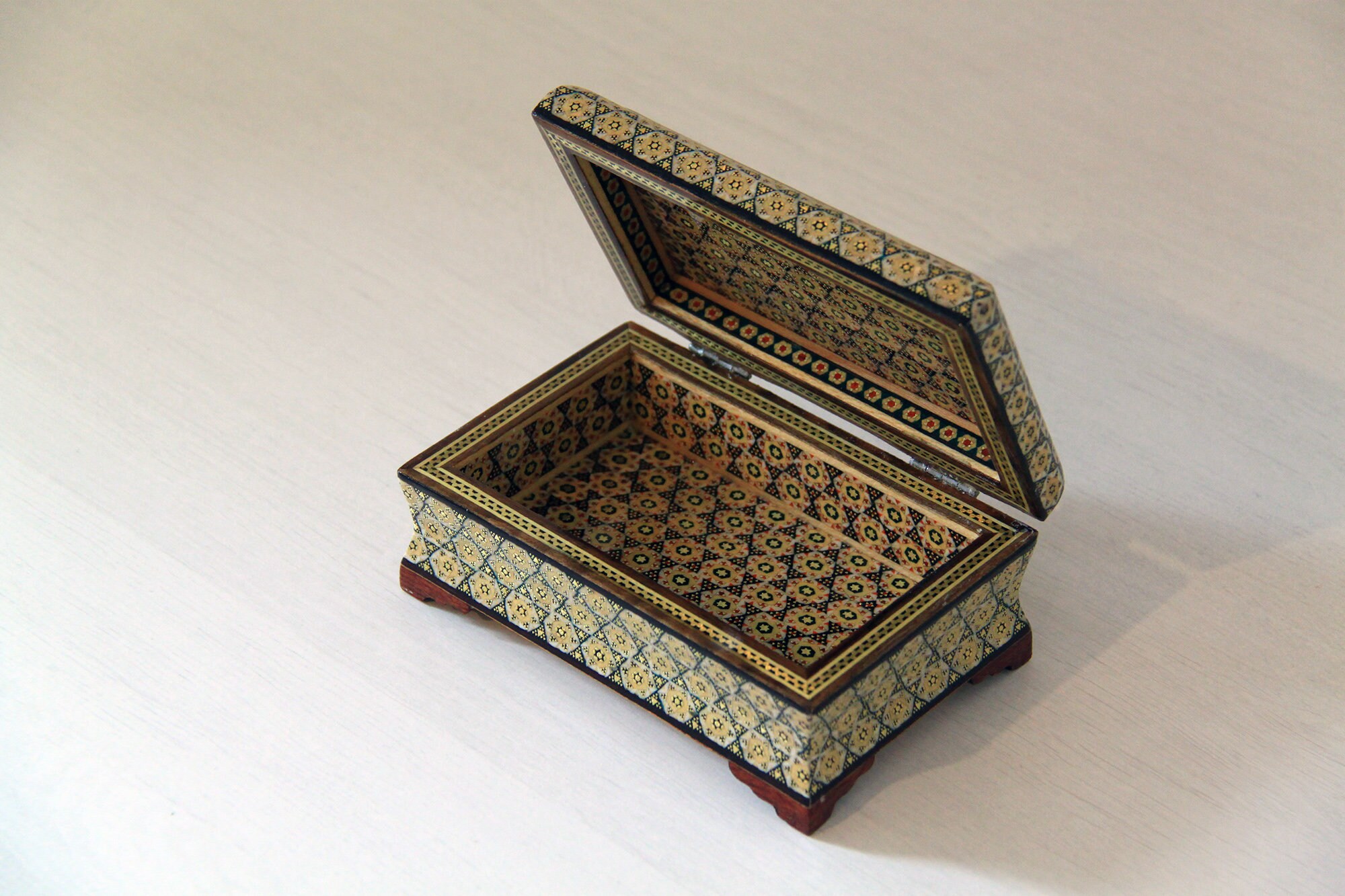 Persian Khatam Inlaid Wooden Micromosaic Trinket Box - Etsy