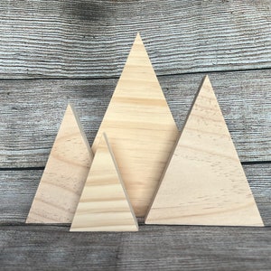 Unfinished Wooden Trees: DIY Mountain Decor, Set of 4