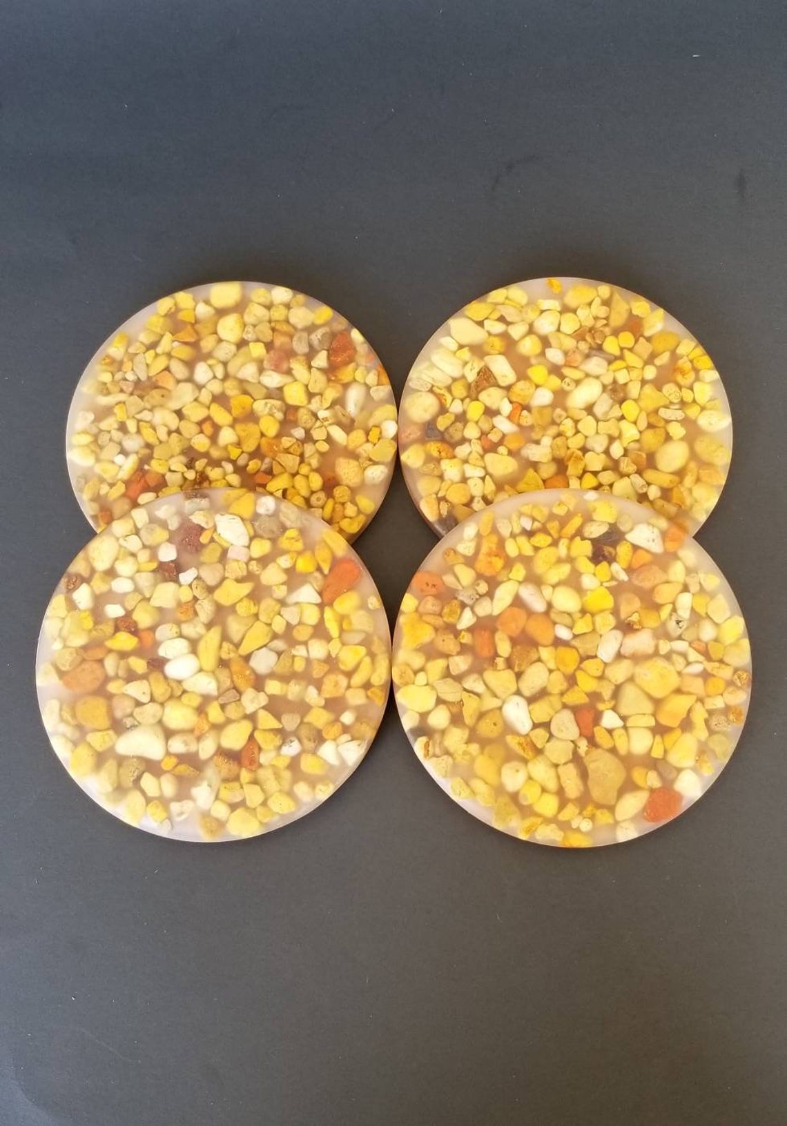 Stone Coasters Resin Coasters Resin Rock Coasters Rock Etsy