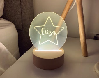 Personalised Star Light Box | Custom Night Light | Nursery Night Light | Star Night Light | Acrylic Light | Personalised Night Lamp | LED