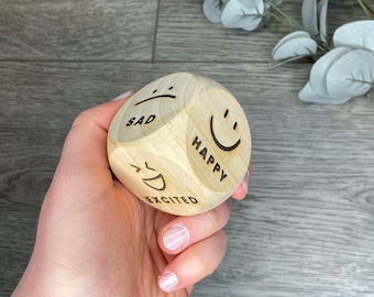 Emotions Dice | Wooden Feelings Literacy Resource