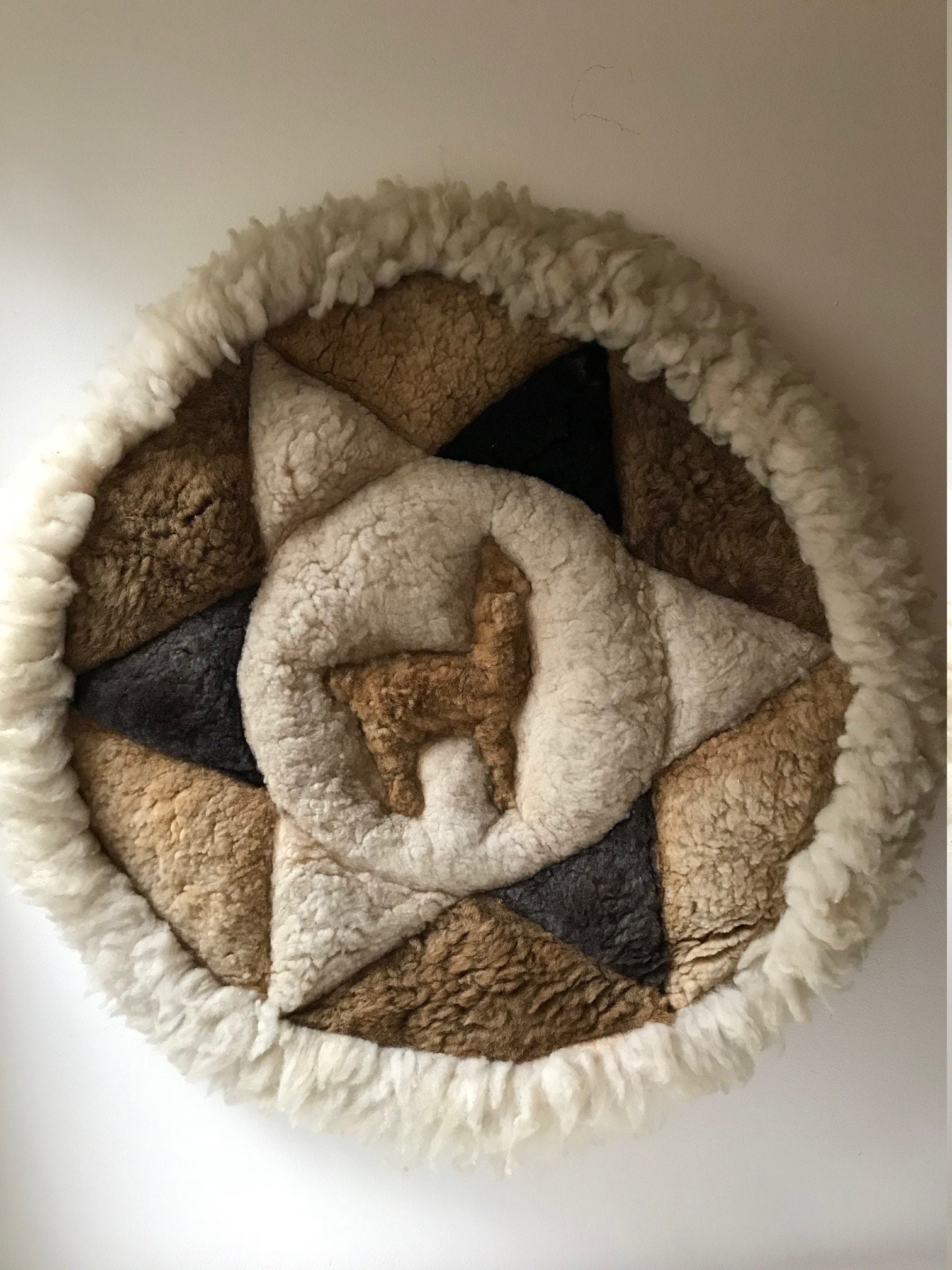 Alpaca/Llama Sherpa Rug Vintage Handmade Peruvian Wall Etsy