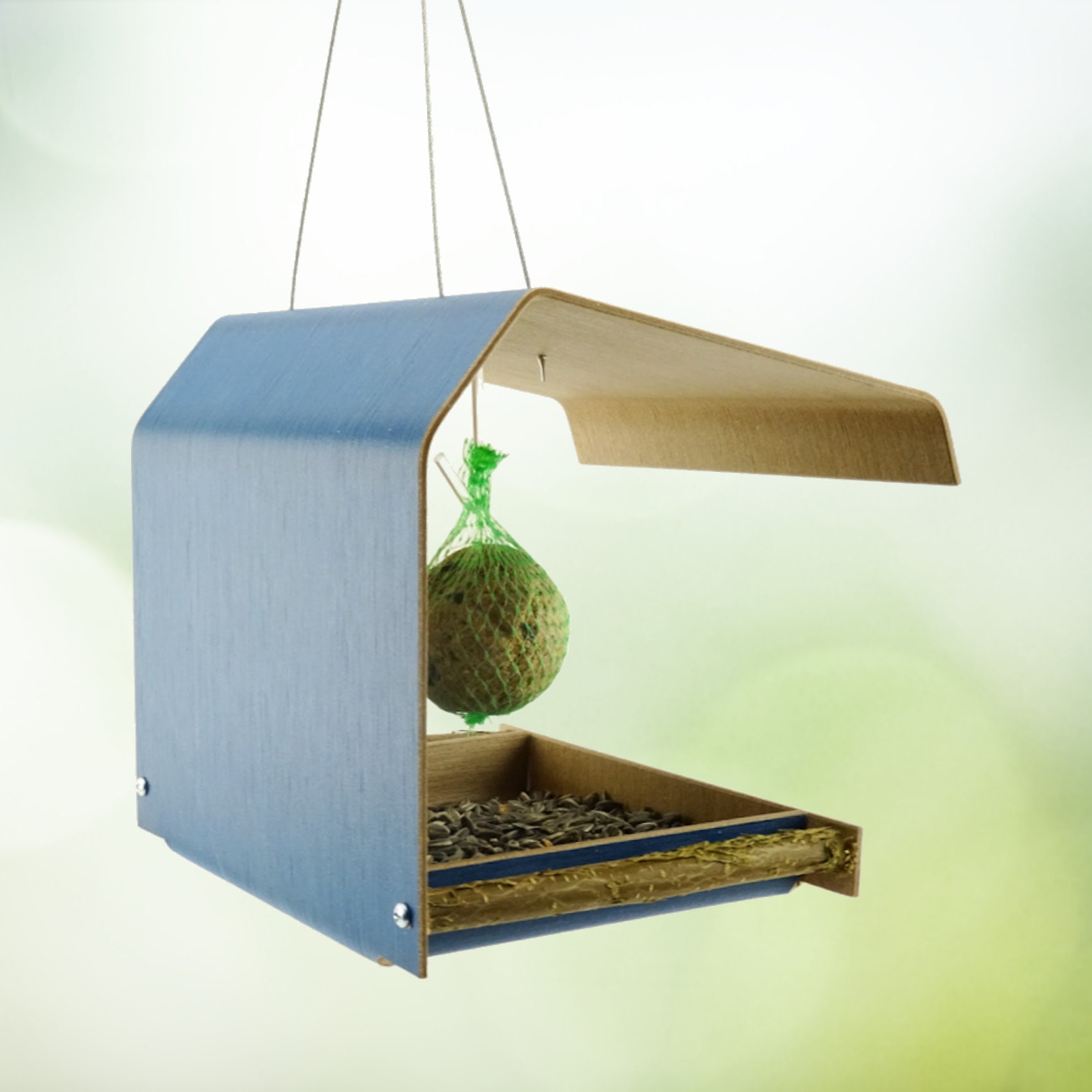 Design Bird Feeder modern Roof blue Glazed From Etsy UK