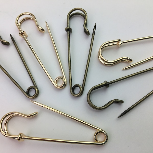 Large Vintage Style Safety Pin's