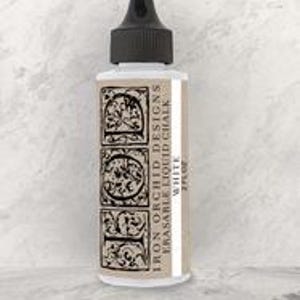May include: A white bottle of Monarch Designs Washables Liquid Chalk in the color White. The bottle has a black dropper top and a label with the company logo and product information.
