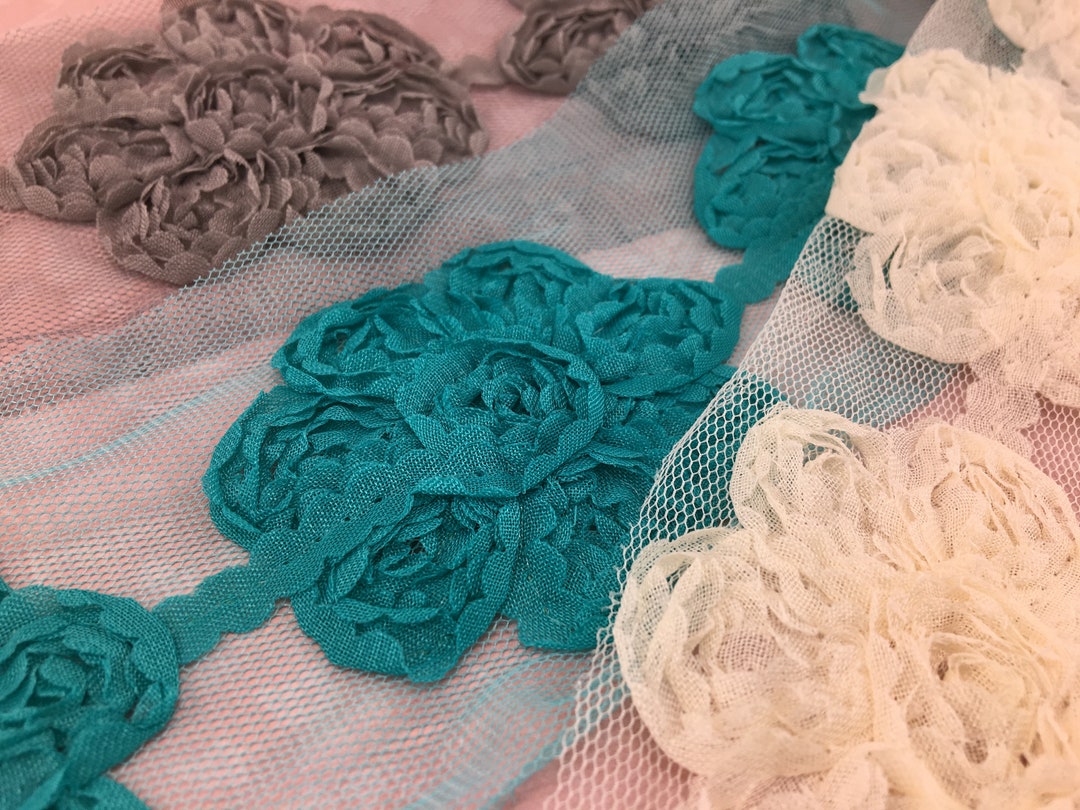 Chenille Lace Flower Florets Etsy