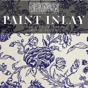 Indigo Floral Paint Inlay *Limited Edition
