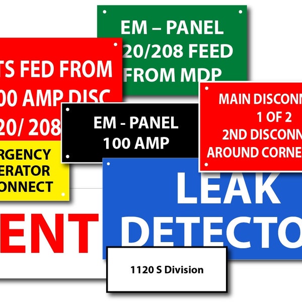 Electrical Tags Meter Box Plates Electric Panel Labels