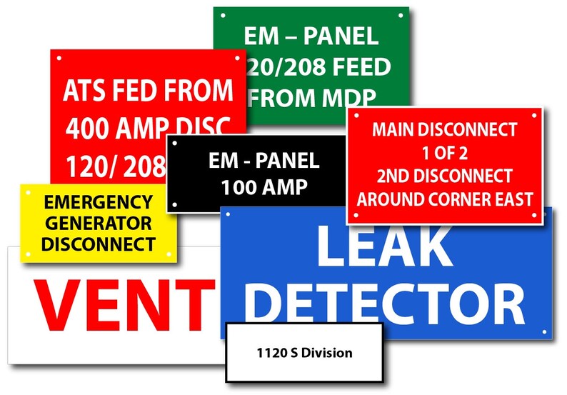 Electrical Tags Meter Box Plates Electric Panel Labels Etsy