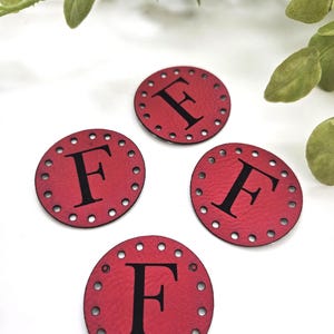 F Bomb Faux Leather Patch: 1.5" Sew On Tag FBomb