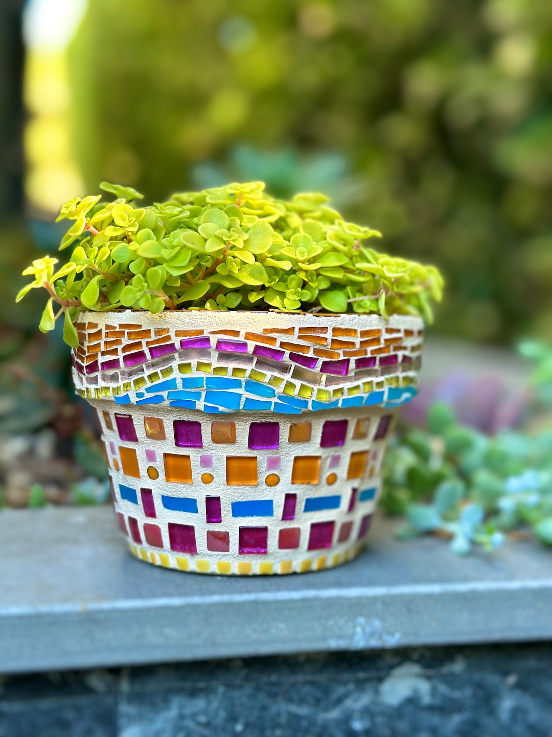 Mosaic Flowerpot Mosaic Planter Mosaic Pot in a Variety of Etsy