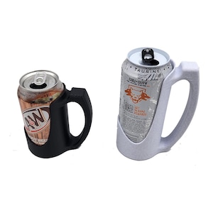 3D Printed Can Holder with Mug Handle | 3D Print | Can Holder | 12 / 16 oz Can | Mug | Mug Handle