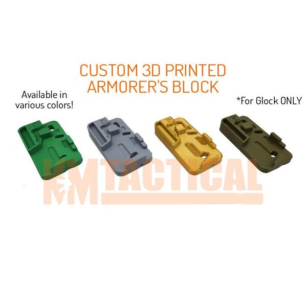 thumbnail image 2 of Glock Style Armorer's Bench Block For Pistol Frames - Made In USA, With Pin Tray 2 of 5