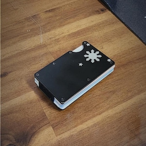 Billetera minimalista de aluminio con RFID (¡Grabado personalizado disponible!) / Grabado personalizado / Billetera personalizada / Billetera / Clip para billetes / Billetera grabada