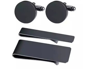 Captain Marvel Cuff links, Tie Bars Money Clip Set - 1 Set