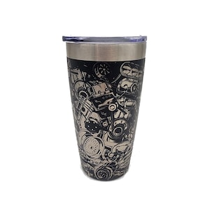 Car Parts Custom Wrap Engraved 20oz Tumbler Travel Mug Cup with Lid | Cars | Gift | Car Guy | Coffee | Turbo | Engine | Tumbler Cup