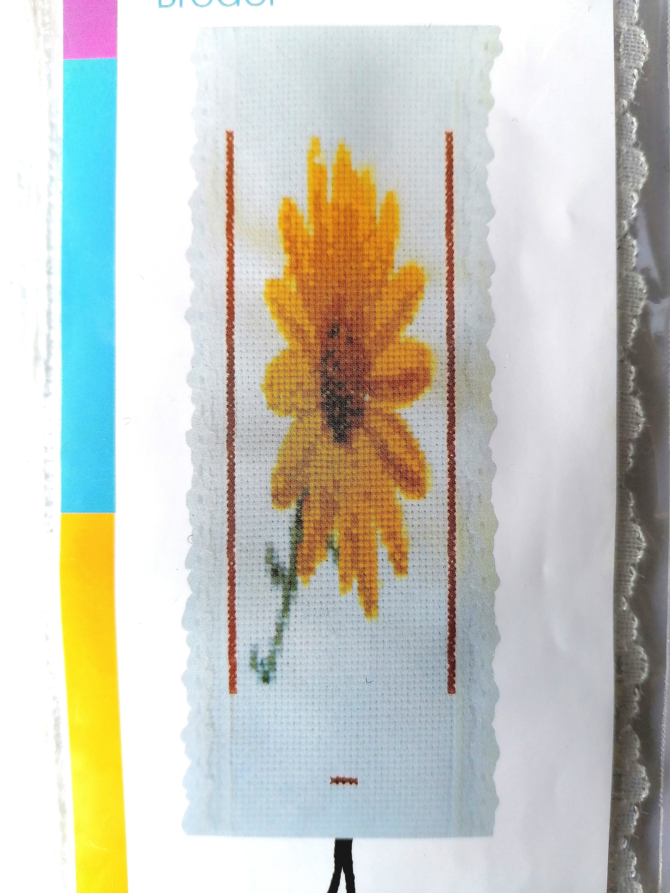 DIY Sunflower Cross Stitch Bookmark Etsy