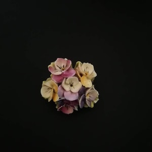 Vintage bloemen aquarel broche pin-badge