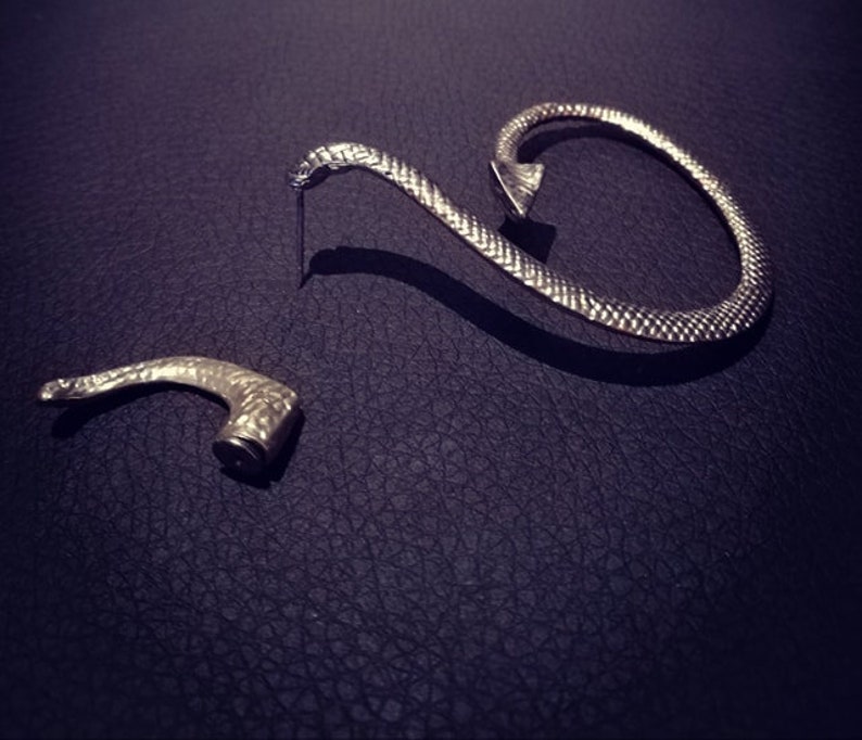 Snake style ear climber cuff earring