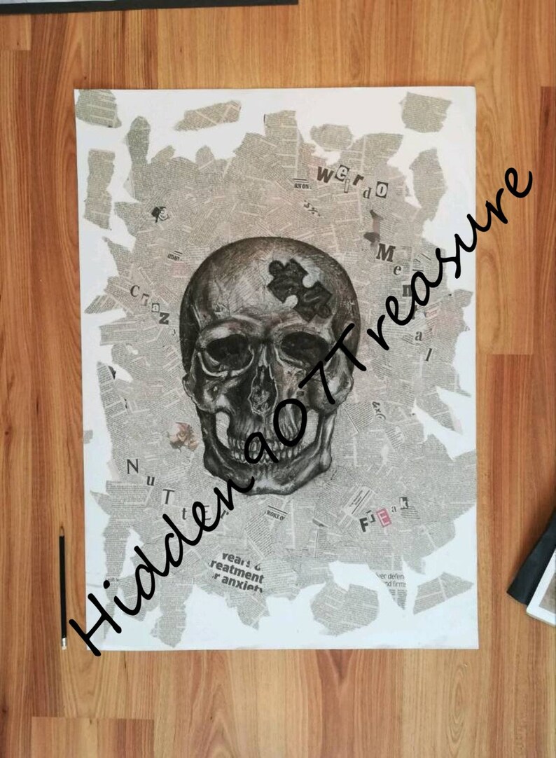 Guilt or Conscience' - Charcoal Collage Large Scale Original. - Etsy