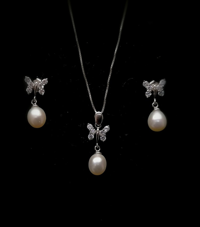 Butterfly Jewellery Set Necklace | Etsy