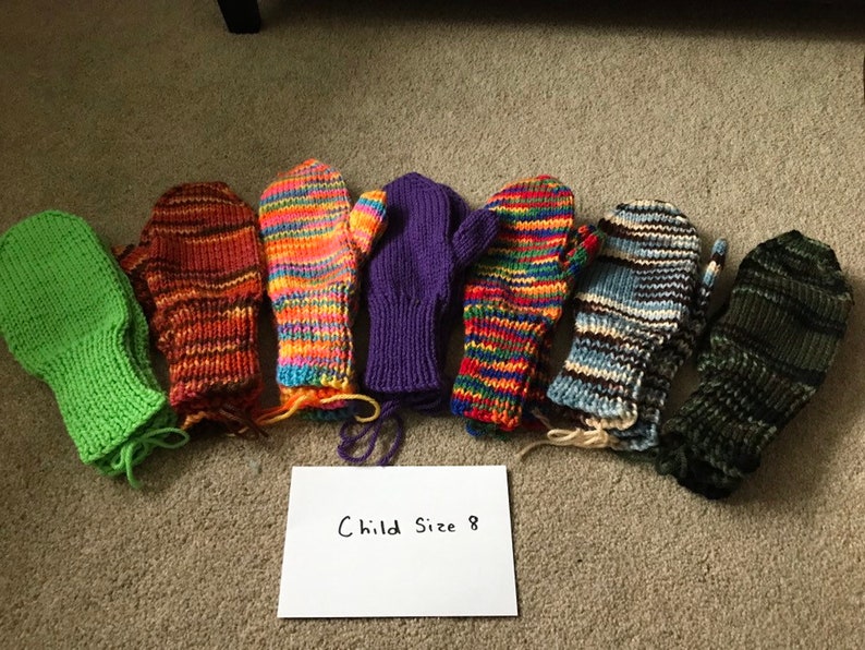 Mittens, Plain Cuff, Size 2adult Etsy