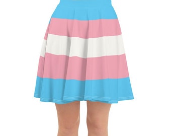 Transgender Pride Flag Skater Skirt