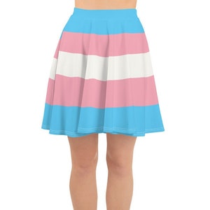 Transgender Pride Flag Skater Skirt