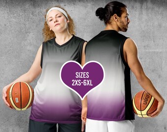 Camiseta de baloncesto Asexual Pride - Camiseta sin mangas Gradient Ombre - Camiseta sin mangas
