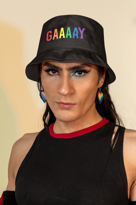 ★THE GREATEST★RAINBOW BUCKET HAT Rainbow Bucket Hat Cotton Sun Protection Hat with Wide Brim