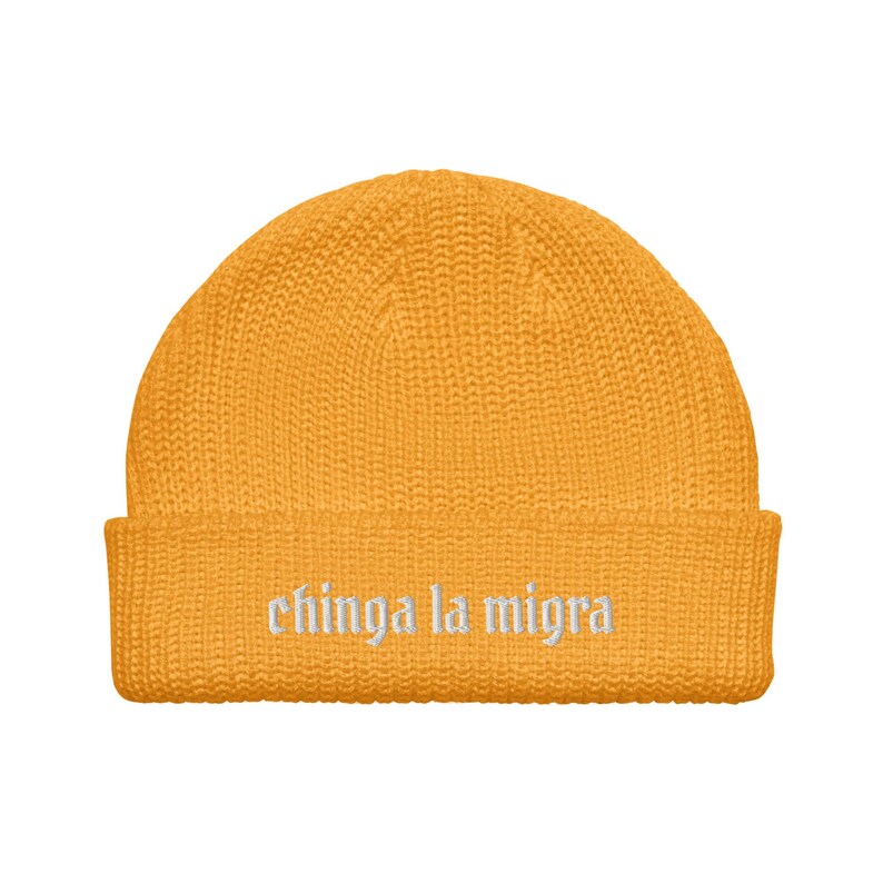 Chinga La Migra Ribbed Beanie for Radical Left Scum