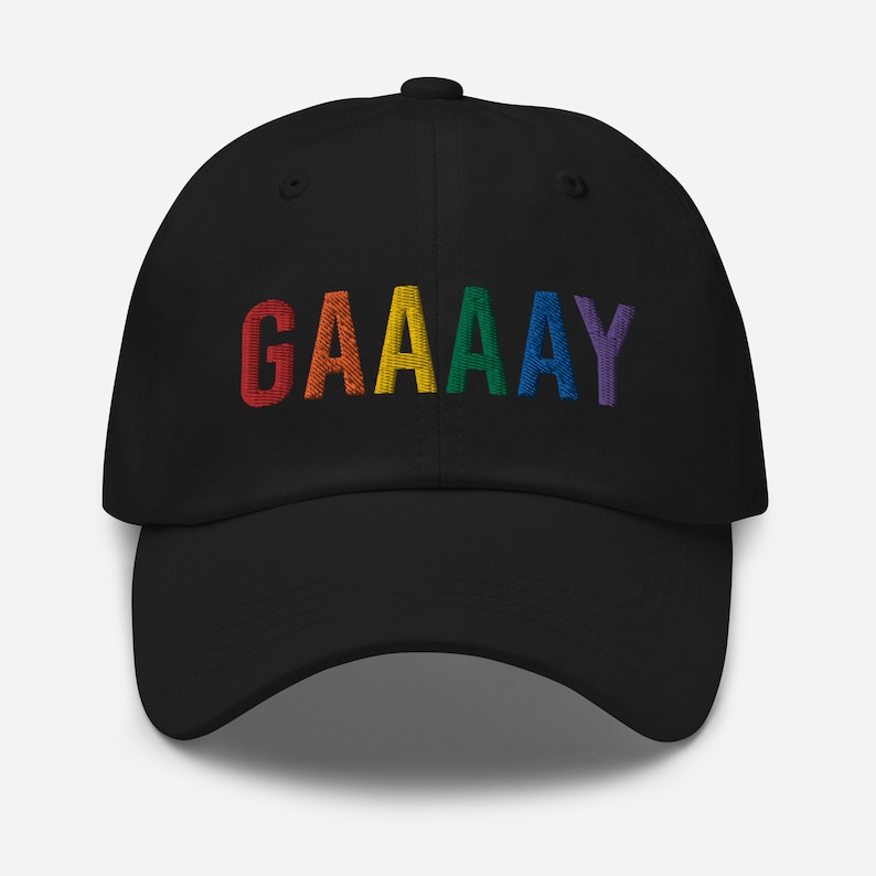 GAAAAY Baseball Hat - Rainbow - Embroidered - LGBTQ Gay Pride - Etsy
