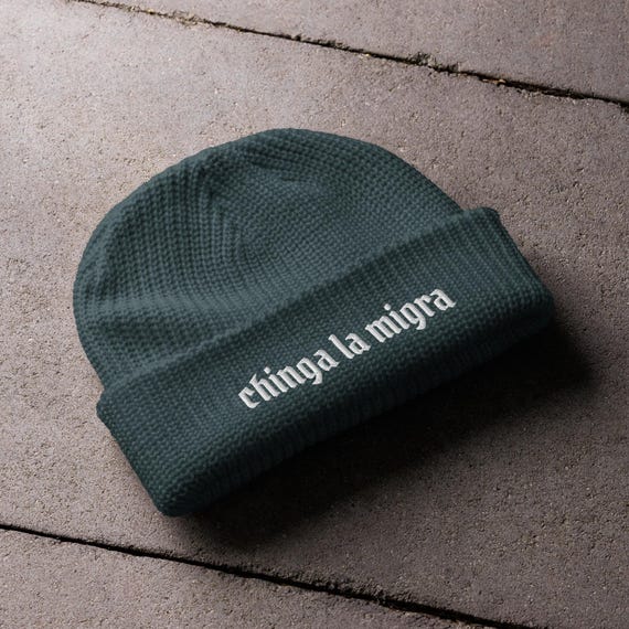 Chinga La Migra Ribbed Beanie for Radical Left Scum